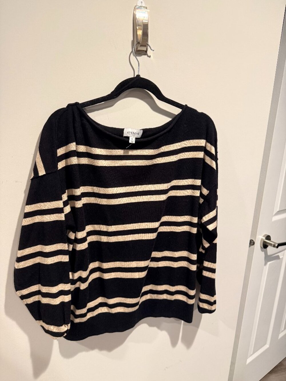 Stripped Boat neck Sweater